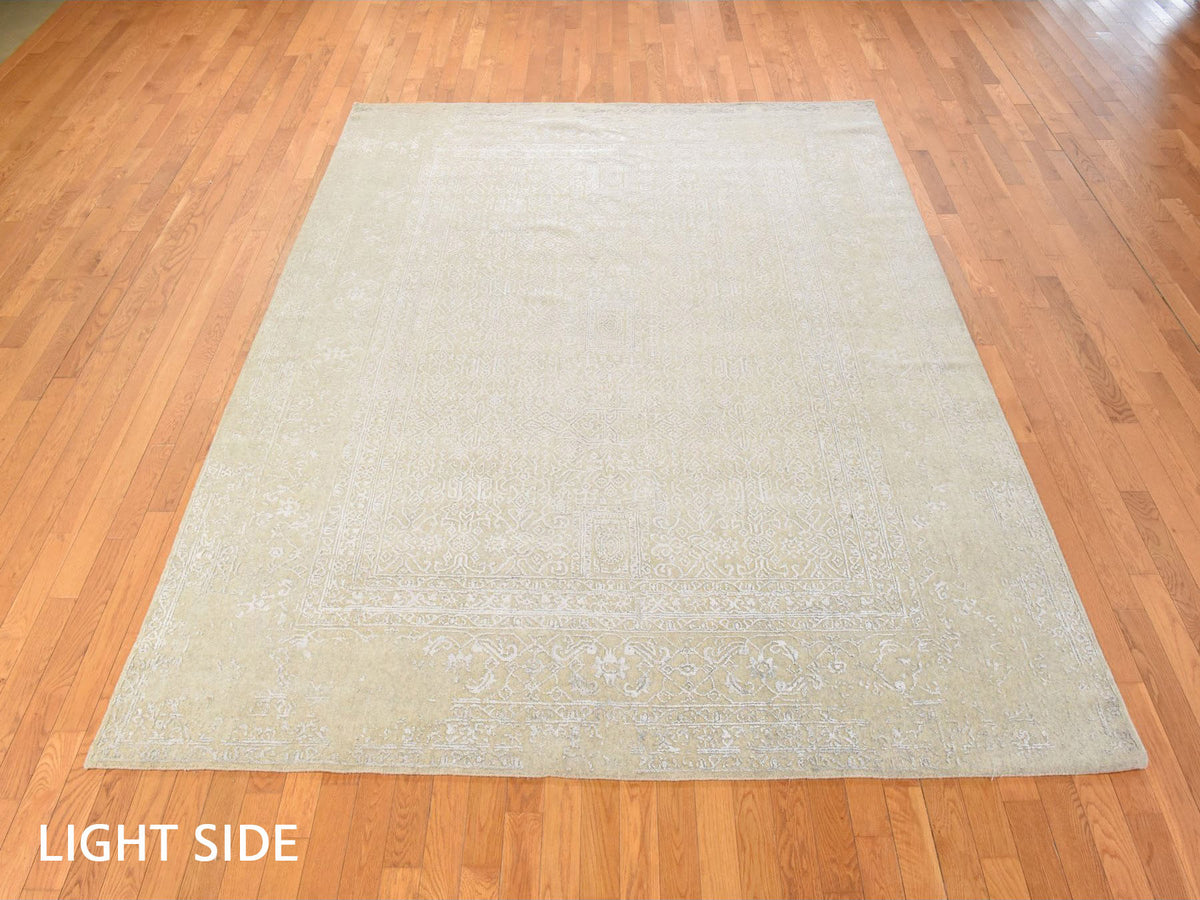 Modern / Contemporary hand-knotted wool rug in Brown, 8' x 10', SKU O078851 (view 3)