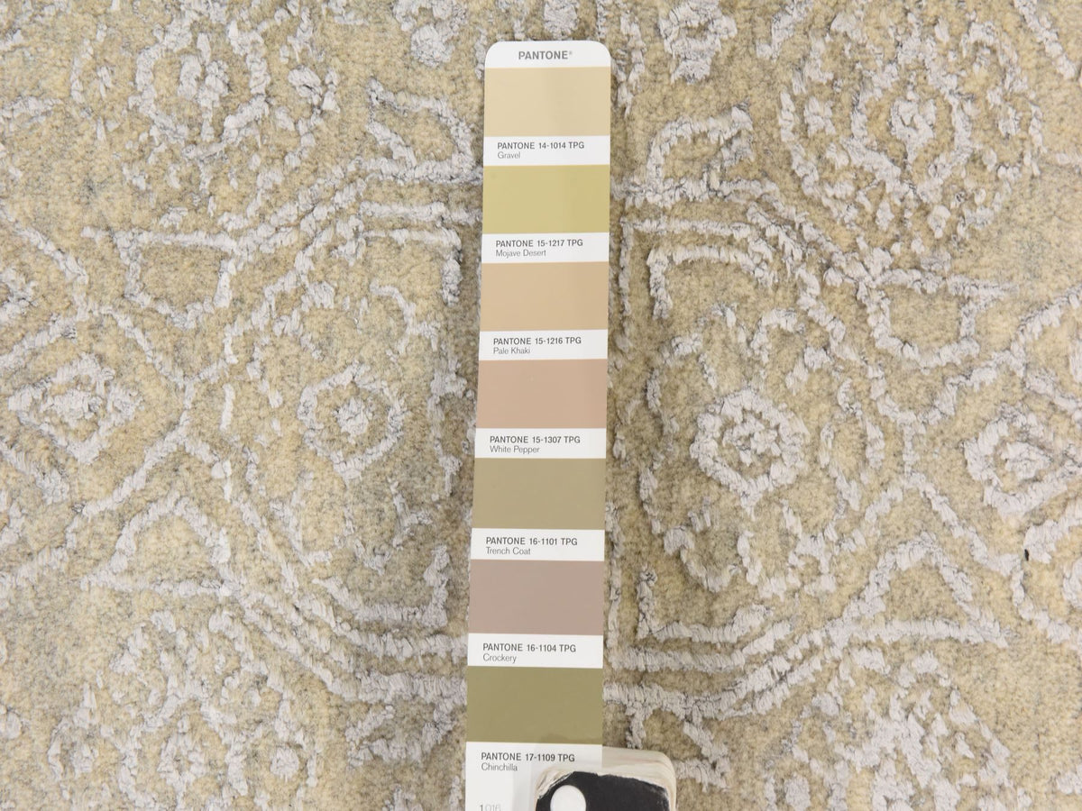Modern / Contemporary hand-knotted wool rug in Brown, 8' x 10', SKU O078851 (view 6)