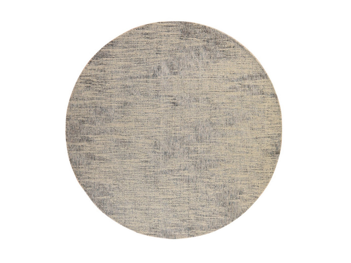 Modern / Contemporary hand-knotted wool/silk rug in Beige, 7'8" x 7'9", SKU O078853