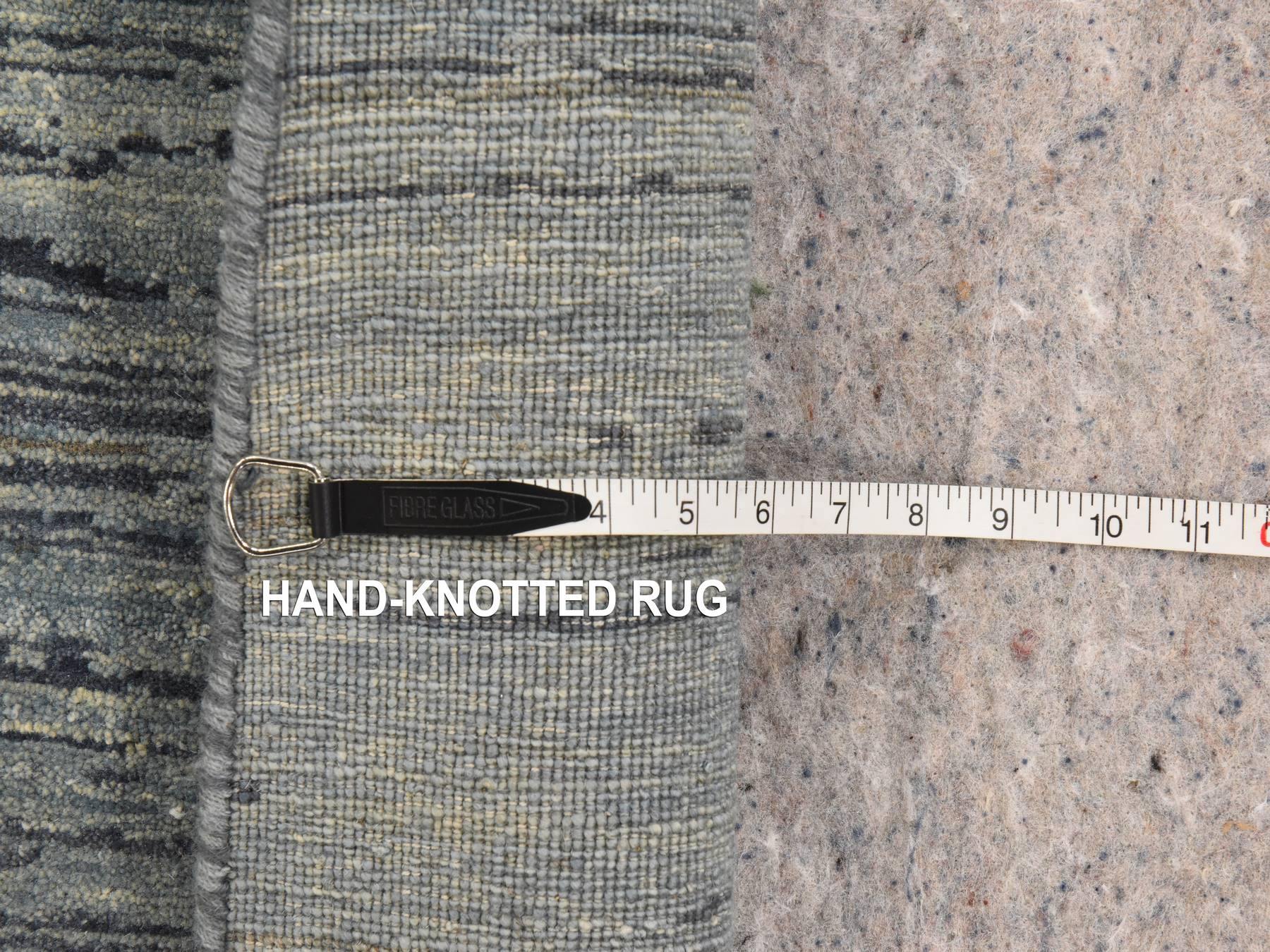 Modern / Contemporary hand-knotted wool rug in Blue, 8' x 8', SKU O078855 (view 6)
