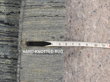 Modern / Contemporary hand-knotted wool rug in Blue, 8' x 8', SKU O078855 (view 6)