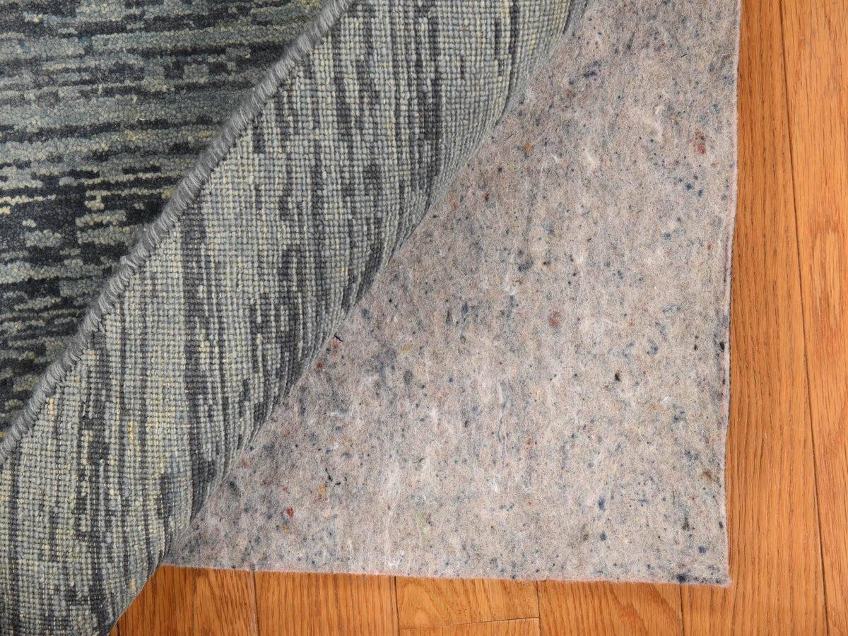Modern / Contemporary hand-knotted wool rug in Blue, 8' x 8', SKU O078855 (view 7)