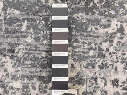 Persian Modern / Contemporary hand-knotted wool/silk rug in Gray, 7' x 7', SKU O078857 (view 5)