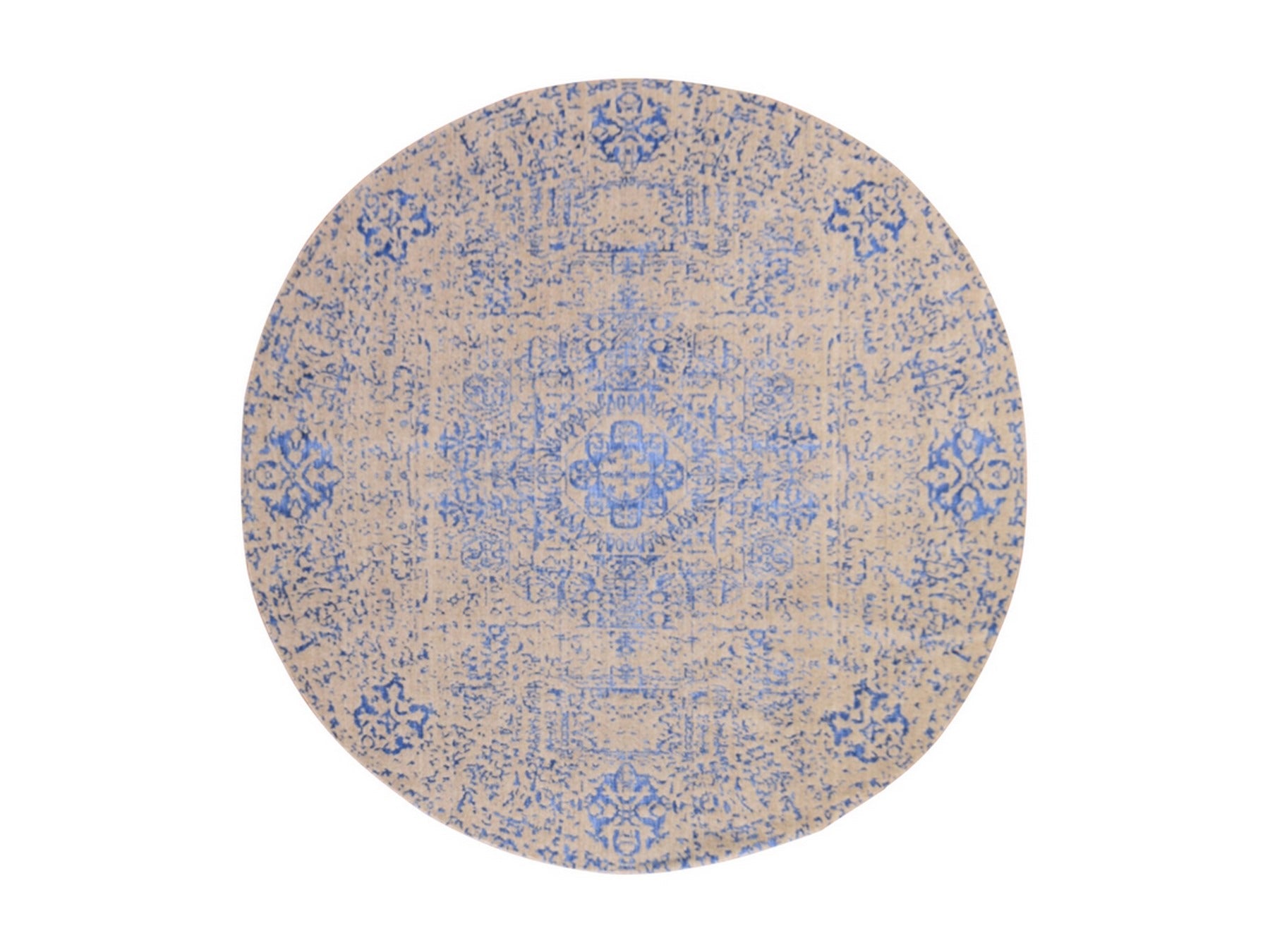 Mamluk Mamluk hand-knotted wool/silk rug in Beige, 8' x 8', SKU O078858