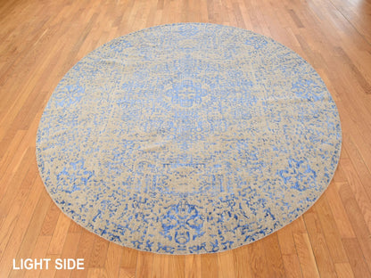Mamluk Mamluk hand-knotted wool/silk rug in Beige, 8' x 8', SKU O078858 (view 3)