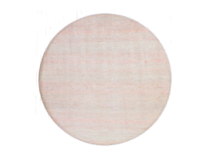 Modern / Contemporary hand-knotted wool/silk rug in Pink, 8' x 8', SKU O078860