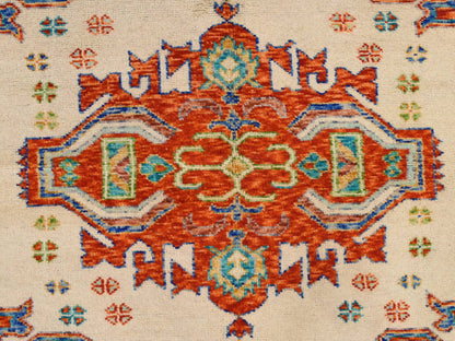 Tribal Tribal hand-knotted wool rug in Ivory, 5' x 6'7", SKU O078867 (view 3)