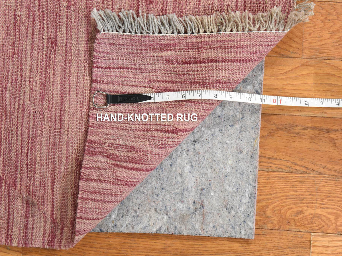 Kilim Flatweave hand-knotted wool runner in Pink, 2'8" x 16', SKU O078869 (view 5)