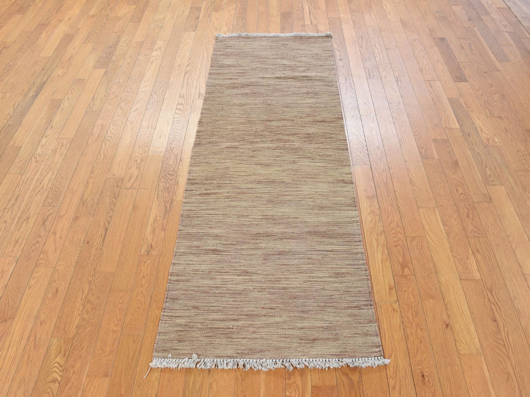 Kilim Flatweave hand-knotted wool runner in Brown, 2'6" x 6'5", SKU O078871 (view 2)