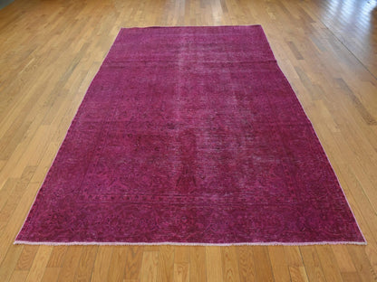 Persian Vintage hand-knotted wool rug in Overdyed, 6'4" x 10', SKU O078877 (view 2)