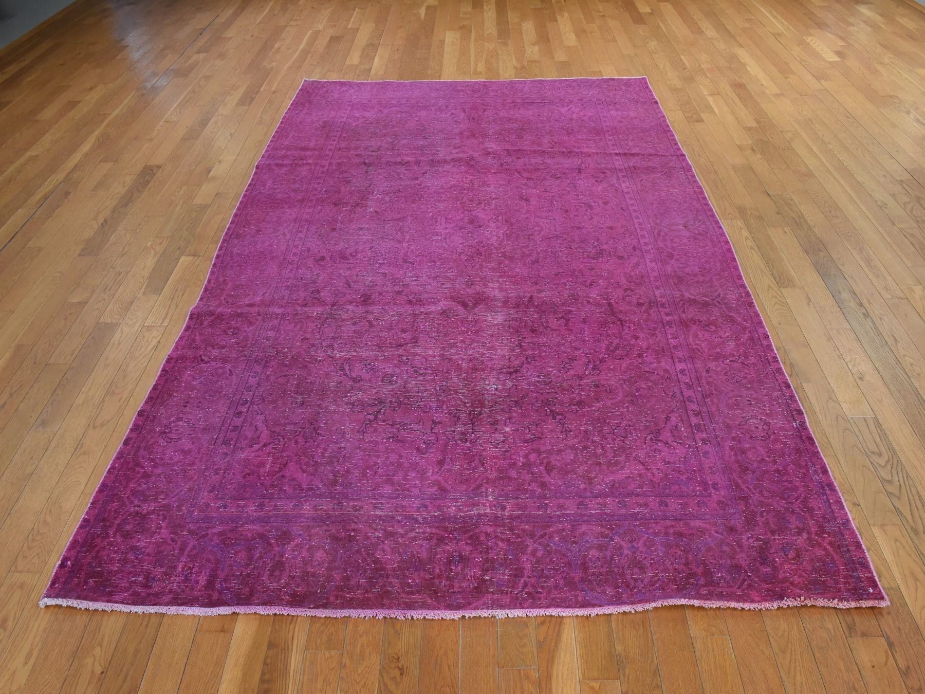 Persian Vintage hand-knotted wool rug in Overdyed, 6'4" x 10', SKU O078877 (view 3)