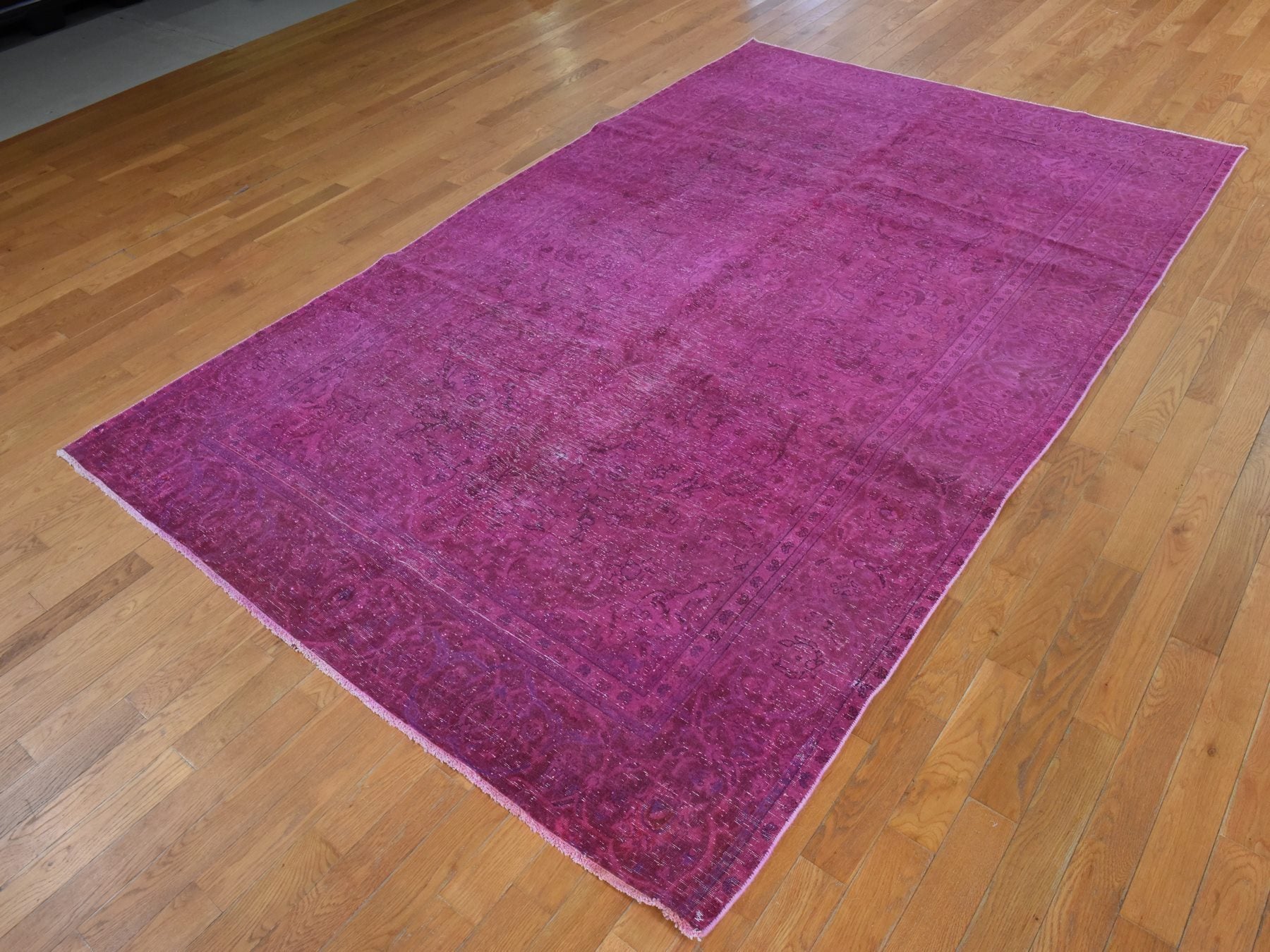 Persian Vintage hand-knotted wool rug in Overdyed, 6'4" x 10', SKU O078877 (view 4)