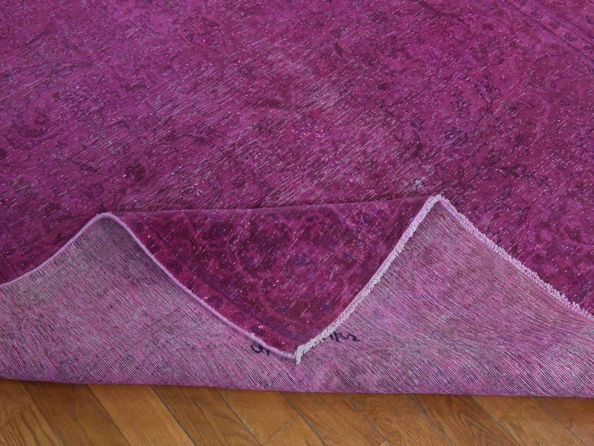 Persian Vintage hand-knotted wool rug in Overdyed, 6'4" x 10', SKU O078877 (view 8)