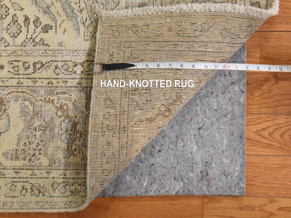 Persian Vintage hand-knotted wool rug in Beige, 6'8" x 9'8", SKU O078878 (view 7)