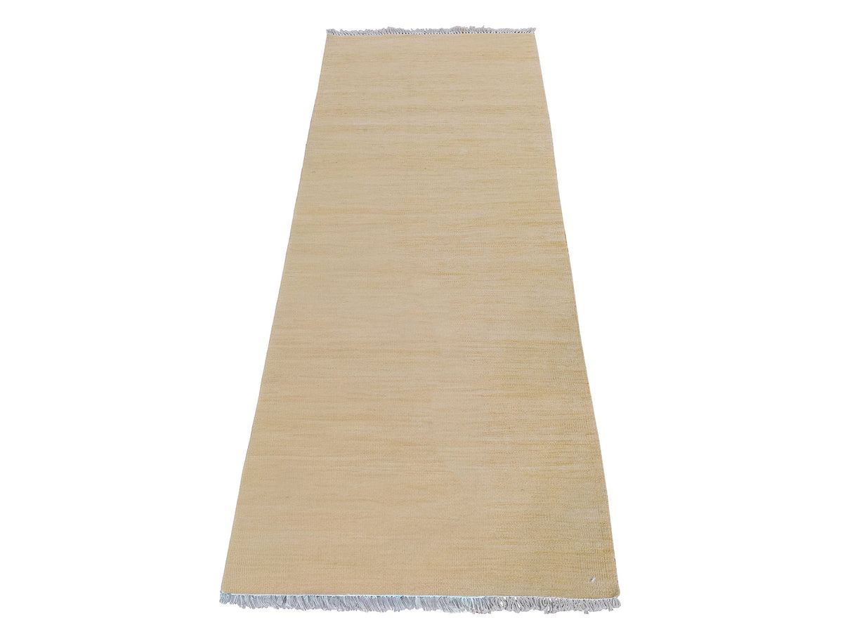 Kilim Flatweave hand-knotted wool runner in Brown, 2'2" x 6'2", SKU O078879