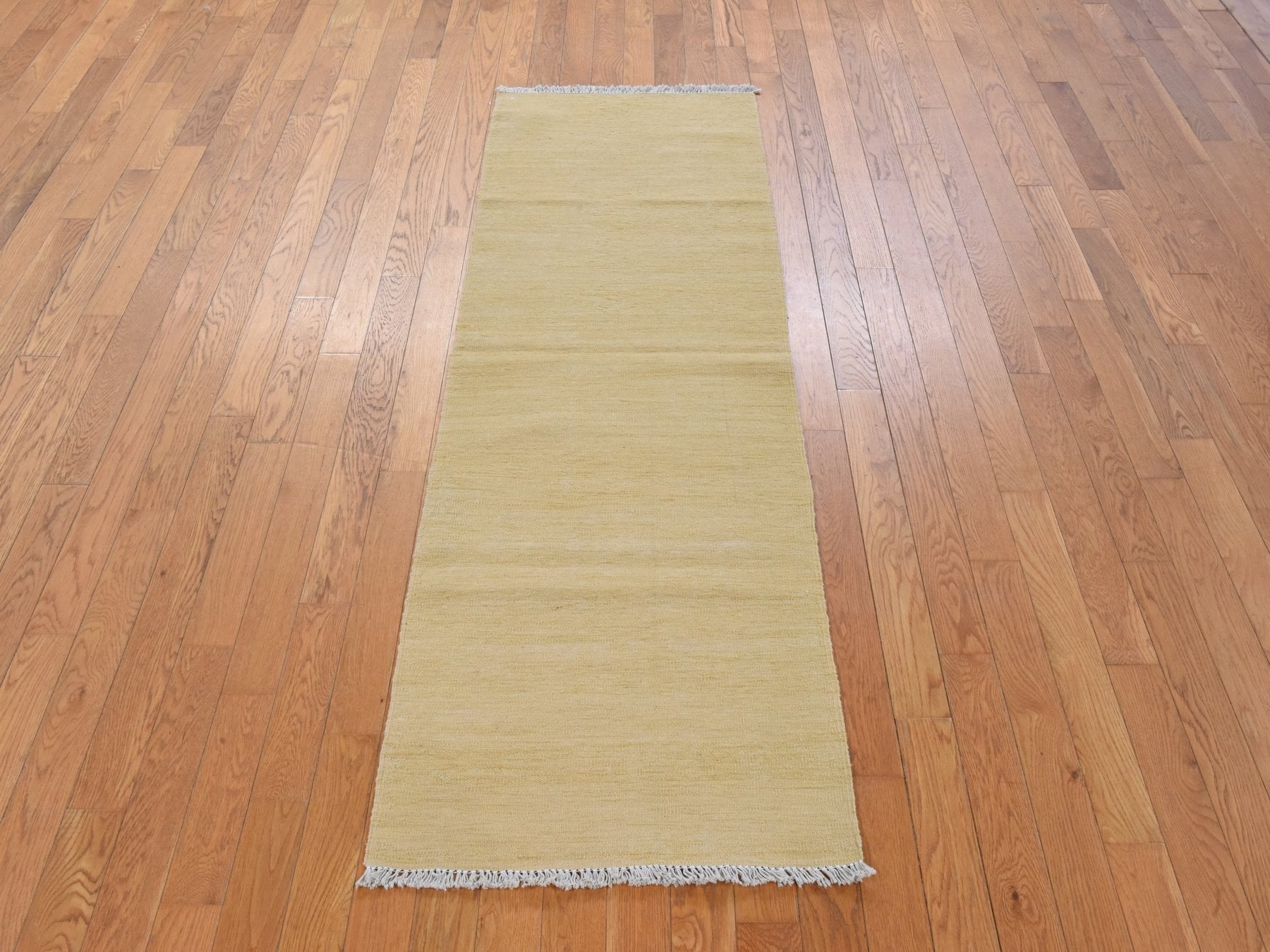 Kilim Flatweave hand-knotted wool runner in Brown, 2'2" x 6'2", SKU O078879 (view 2)