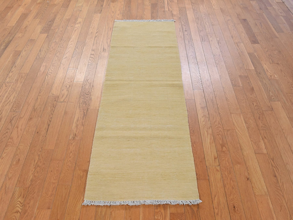 Kilim Flatweave hand-knotted wool runner in Brown, 2'2" x 6'2", SKU O078879 (view 2)