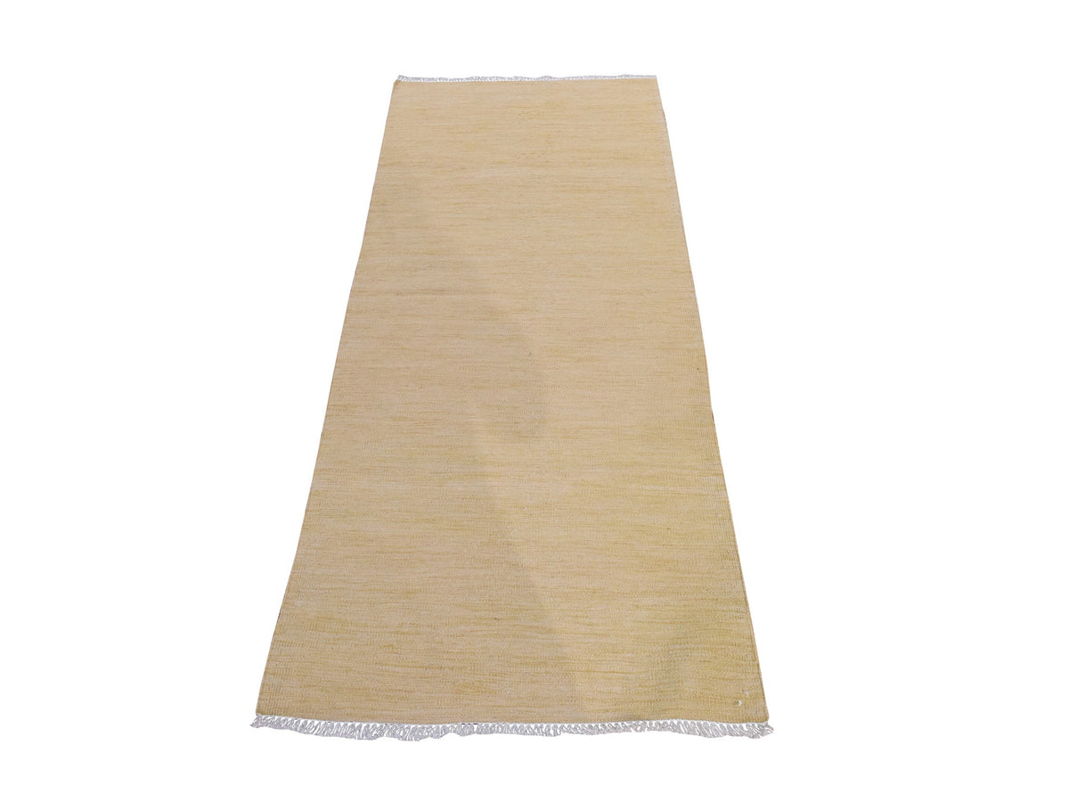 Kilim Flatweave hand-knotted wool runner in Brown, 2'6" x 6'3", SKU O078880