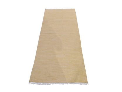 Kilim Flatweave hand-knotted wool runner in Brown, 2'6" x 6'3", SKU O078880