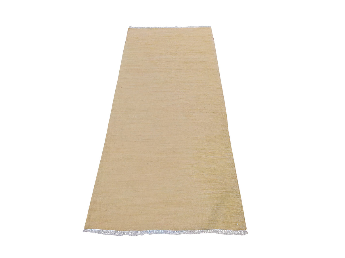 Kilim Flatweave hand-knotted wool runner in Brown, 2'6" x 6'3", SKU O078880