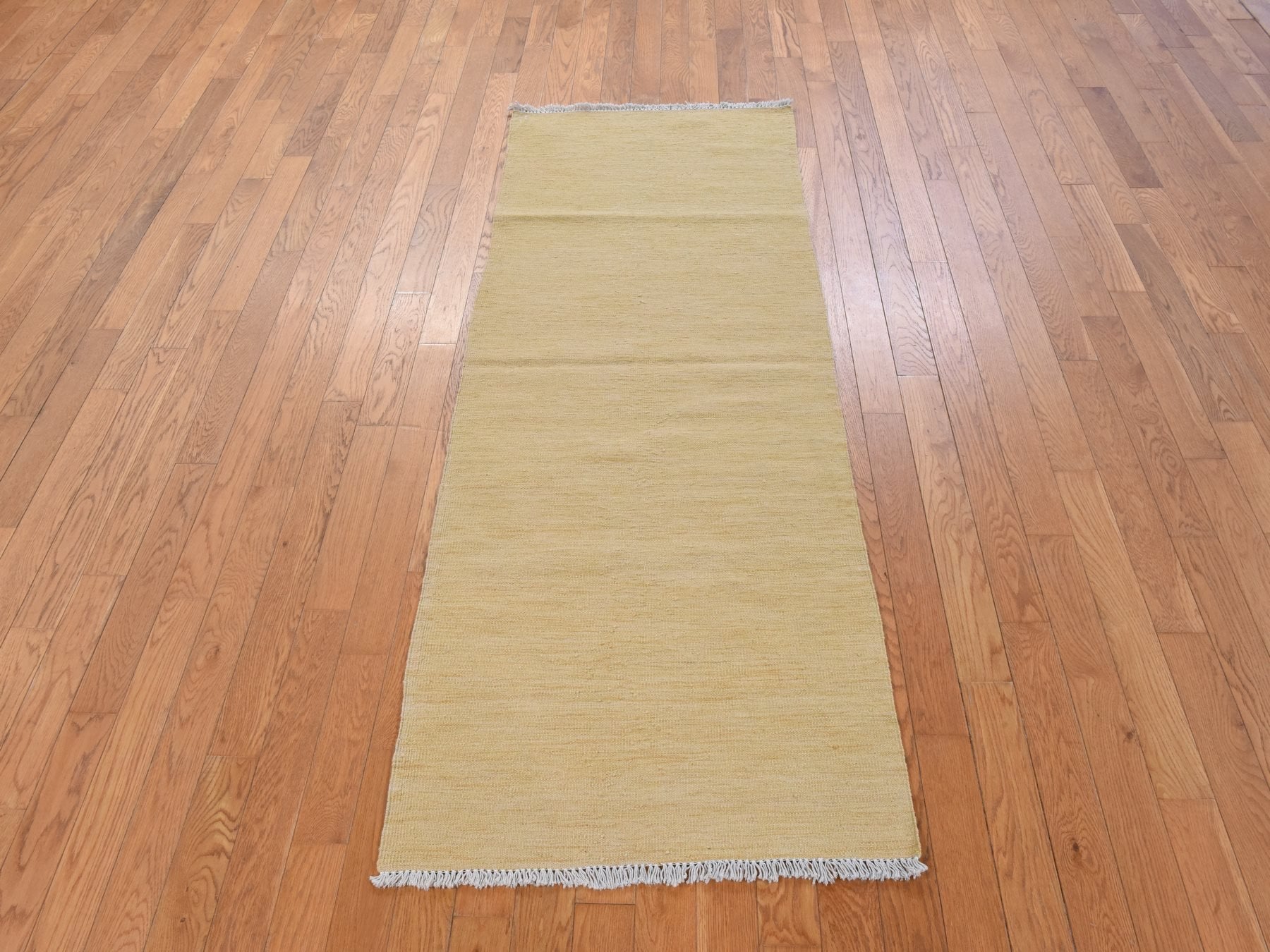 Kilim Flatweave hand-knotted wool runner in Brown, 2'6" x 6'3", SKU O078880 (view 2)