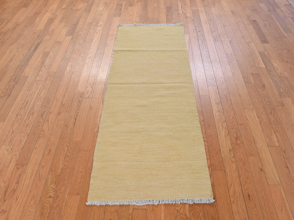 Kilim Flatweave hand-knotted wool runner in Brown, 2'6" x 6'3", SKU O078880 (view 2)