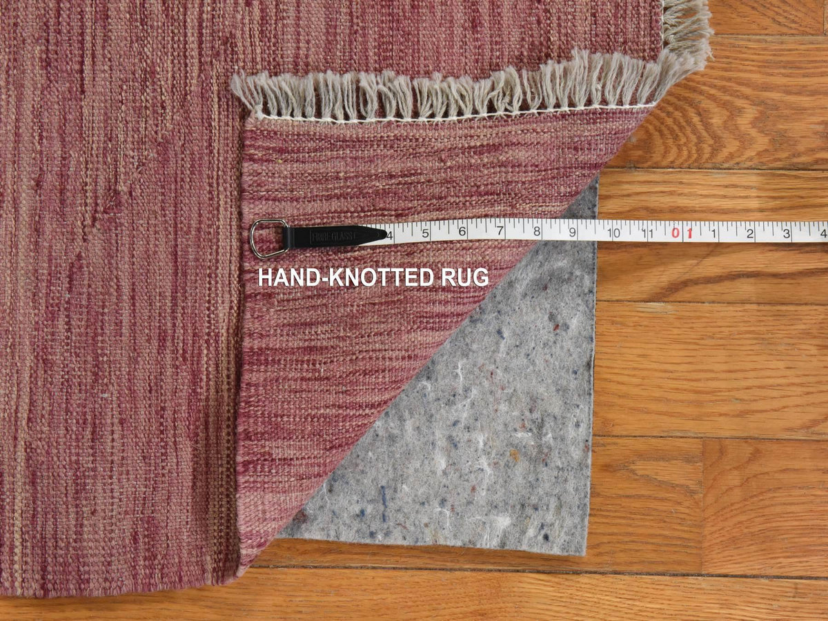 Kilim Flatweave hand-knotted wool runner in Pink, 2'8" x 10', SKU O078882 (view 5)