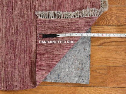 Kilim Flatweave hand-knotted wool runner in Pink, 2'8" x 10', SKU O078882 (view 5)