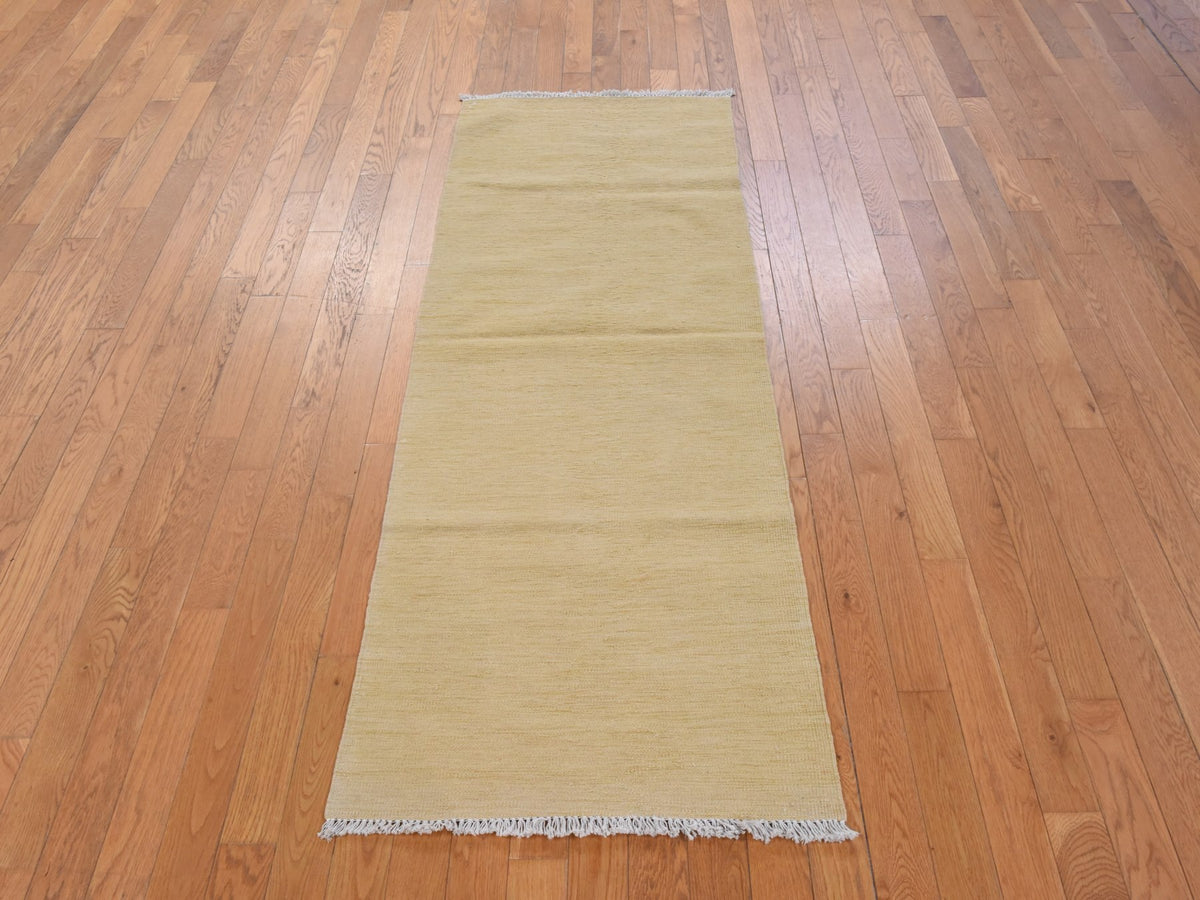 Kilim Flatweave hand-knotted wool runner in Brown, 2'5" x 6'3", SKU O078883 (view 2)