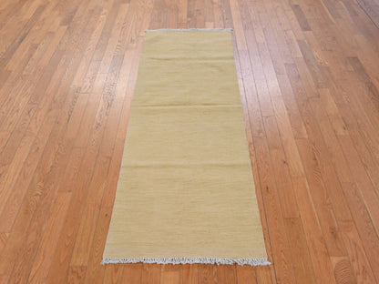 Kilim Flatweave hand-knotted wool runner in Brown, 2'5" x 6'3", SKU O078883 (view 2)