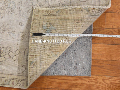 Persian White Wash Vintage & Silver Wash hand-knotted wool rug in Ivory, 6'3" x 9'5", SKU O078884 (view 7)