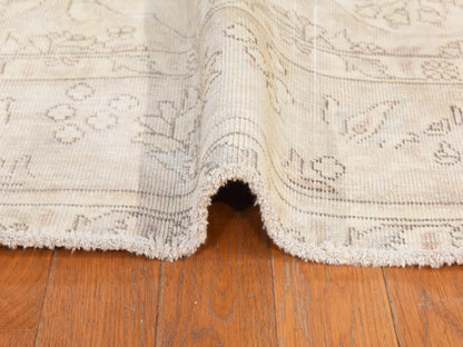 Persian White Wash Vintage & Silver Wash hand-knotted wool rug in Ivory, 6'3" x 9'5", SKU O078884 (view 9)