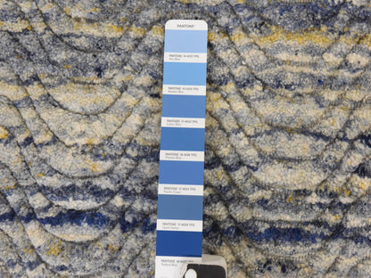 Modern / Contemporary hand-knotted wool rug in Blue, 3' x 5', SKU O078887 (view 4)