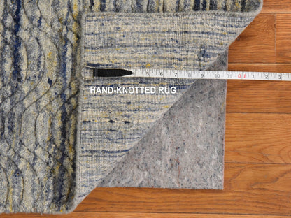 Modern / Contemporary hand-knotted wool rug in Blue, 3' x 5', SKU O078887 (view 5)