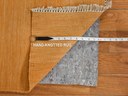 Kilim Flatweave hand-knotted wool runner in Orange, 2'6" x 6'8", SKU O078889 (view 5)
