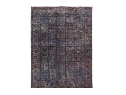 Persian Vintage hand-knotted wool rug in Red, 6'9" x 9'3", SKU O078895