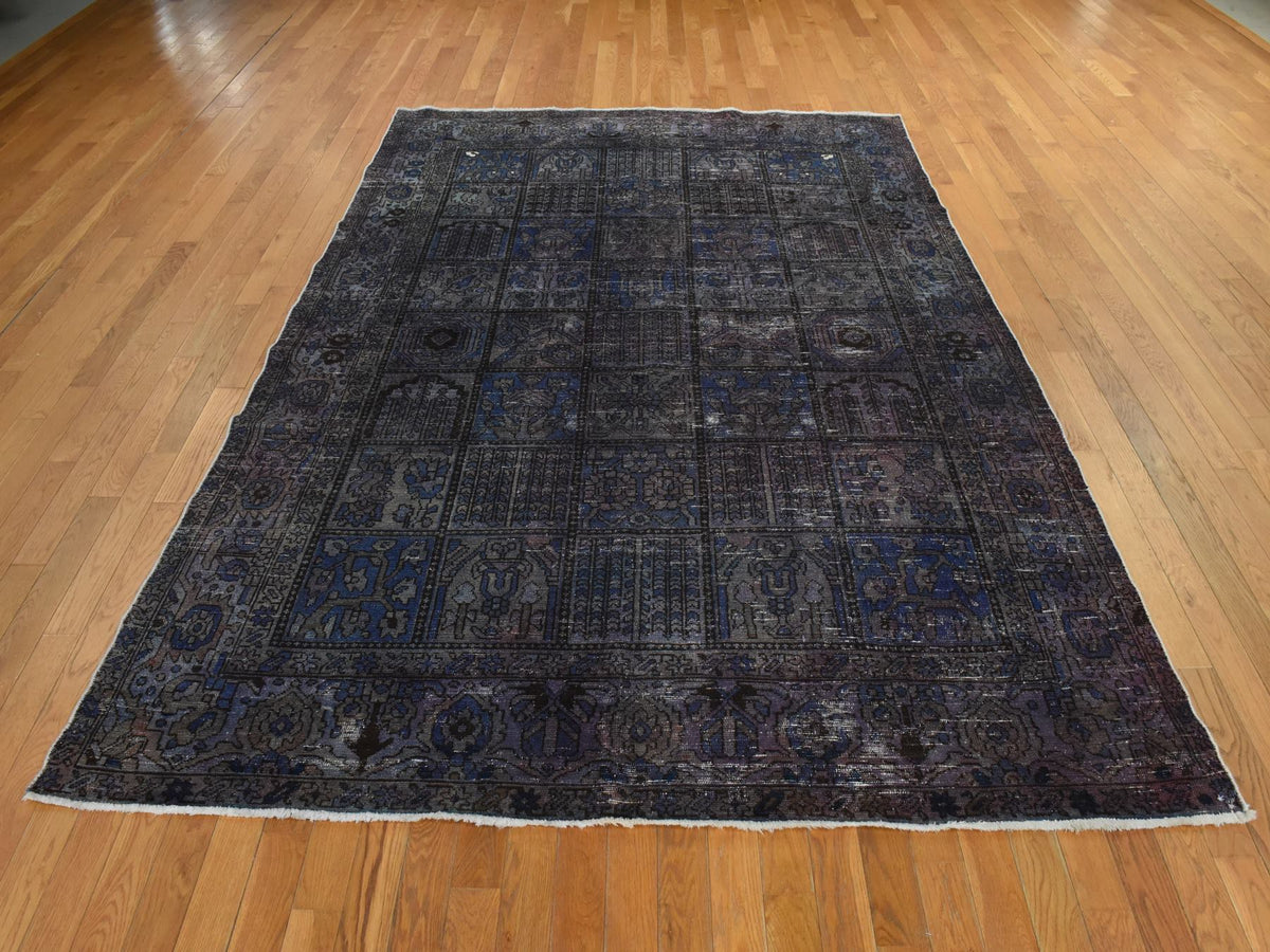 Persian Vintage hand-knotted wool rug in Red, 6'9" x 9'3", SKU O078895 (view 2)