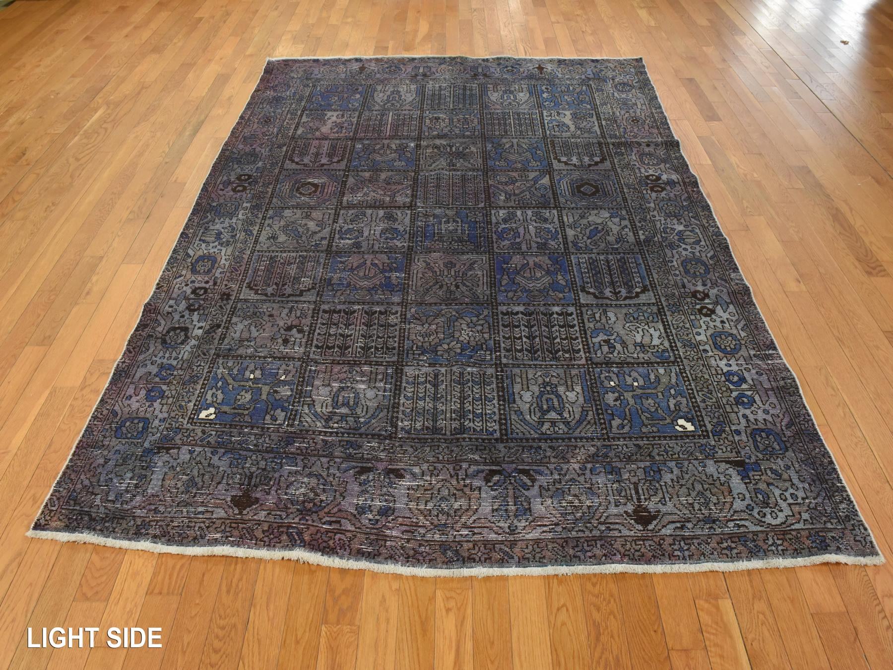 Persian Vintage hand-knotted wool rug in Red, 6'9" x 9'3", SKU O078895 (view 3)