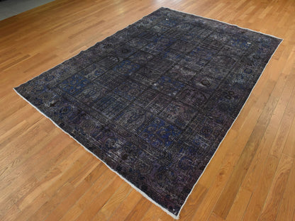 Persian Vintage hand-knotted wool rug in Red, 6'9" x 9'3", SKU O078895 (view 4)