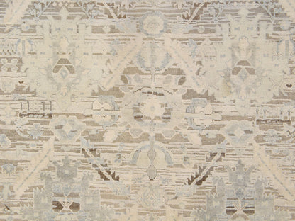 Oushak Oushak hand-knotted wool/silk rug in Ivory, 6' x 9'5", SKU O078897 (view 5)