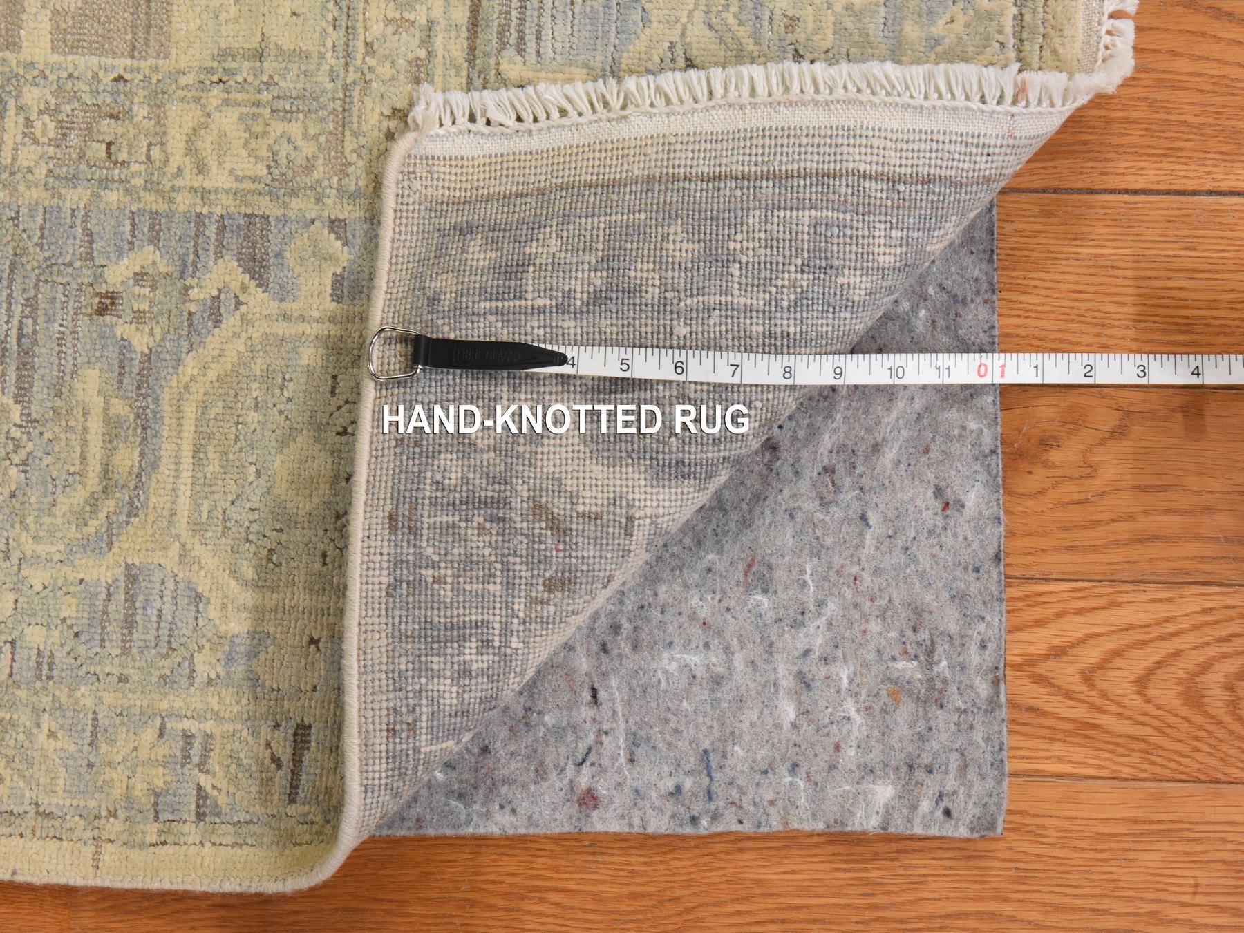 Oushak Oushak hand-knotted wool/silk rug in Ivory, 6' x 9'5", SKU O078897 (view 7)
