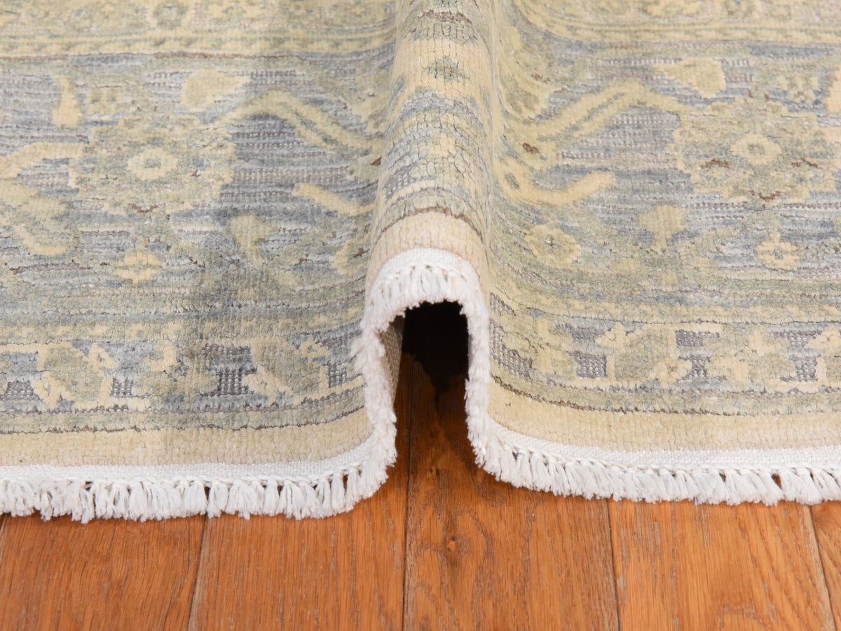 Oushak Oushak hand-knotted wool/silk rug in Ivory, 6' x 9'5", SKU O078897 (view 9)