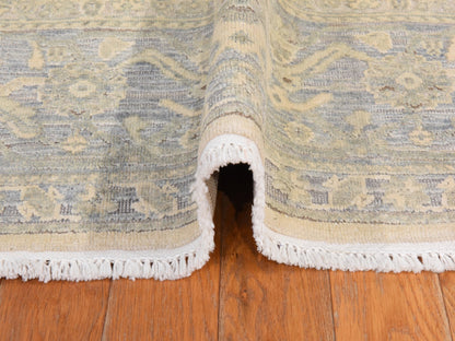 Oushak Oushak hand-knotted wool/silk rug in Ivory, 6' x 9'5", SKU O078897 (view 9)