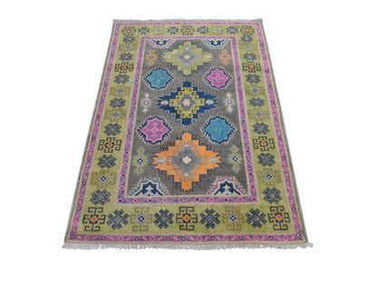 Kazak Kazak hand-knotted wool rug in Brown, 3'2" x 4'9", SKU O078909