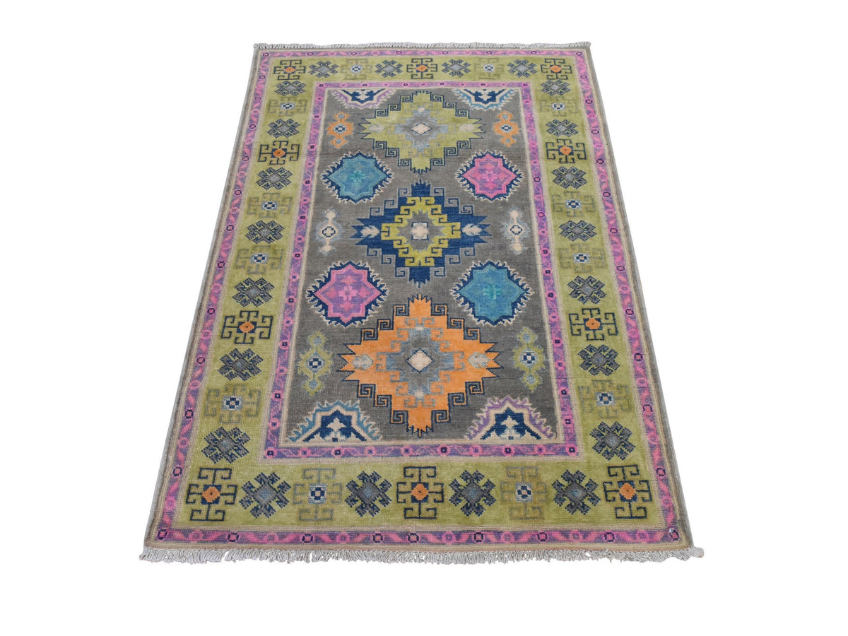 Kazak Kazak hand-knotted wool rug in Brown, 3'2" x 4'9", SKU O078909