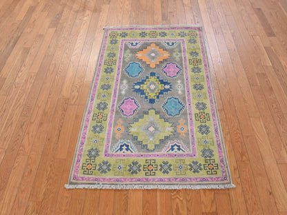 Kazak Kazak hand-knotted wool rug in Brown, 3'2" x 4'9", SKU O078909 (view 2)