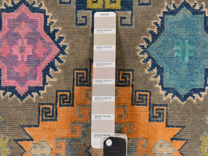 Kazak Kazak hand-knotted wool rug in Brown, 3'2" x 4'9", SKU O078909 (view 4)