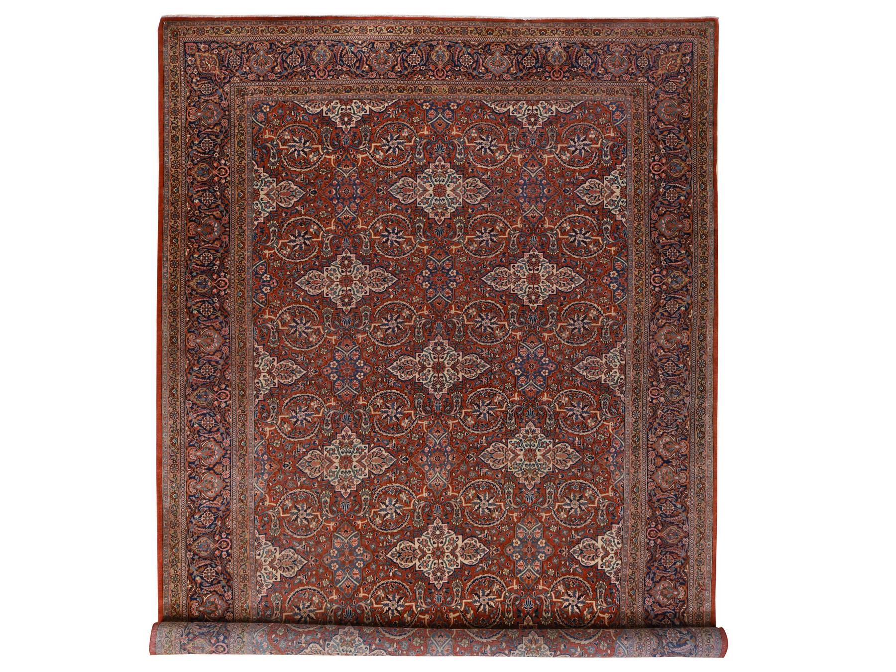 Persian Antique hand-knotted wool rug in Red, 10' x 16'8", SKU O078911