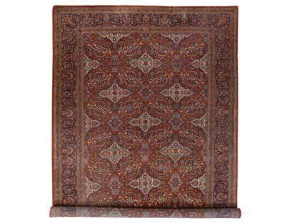 Persian Antique hand-knotted wool rug in Red, 10' x 16'8", SKU O078911