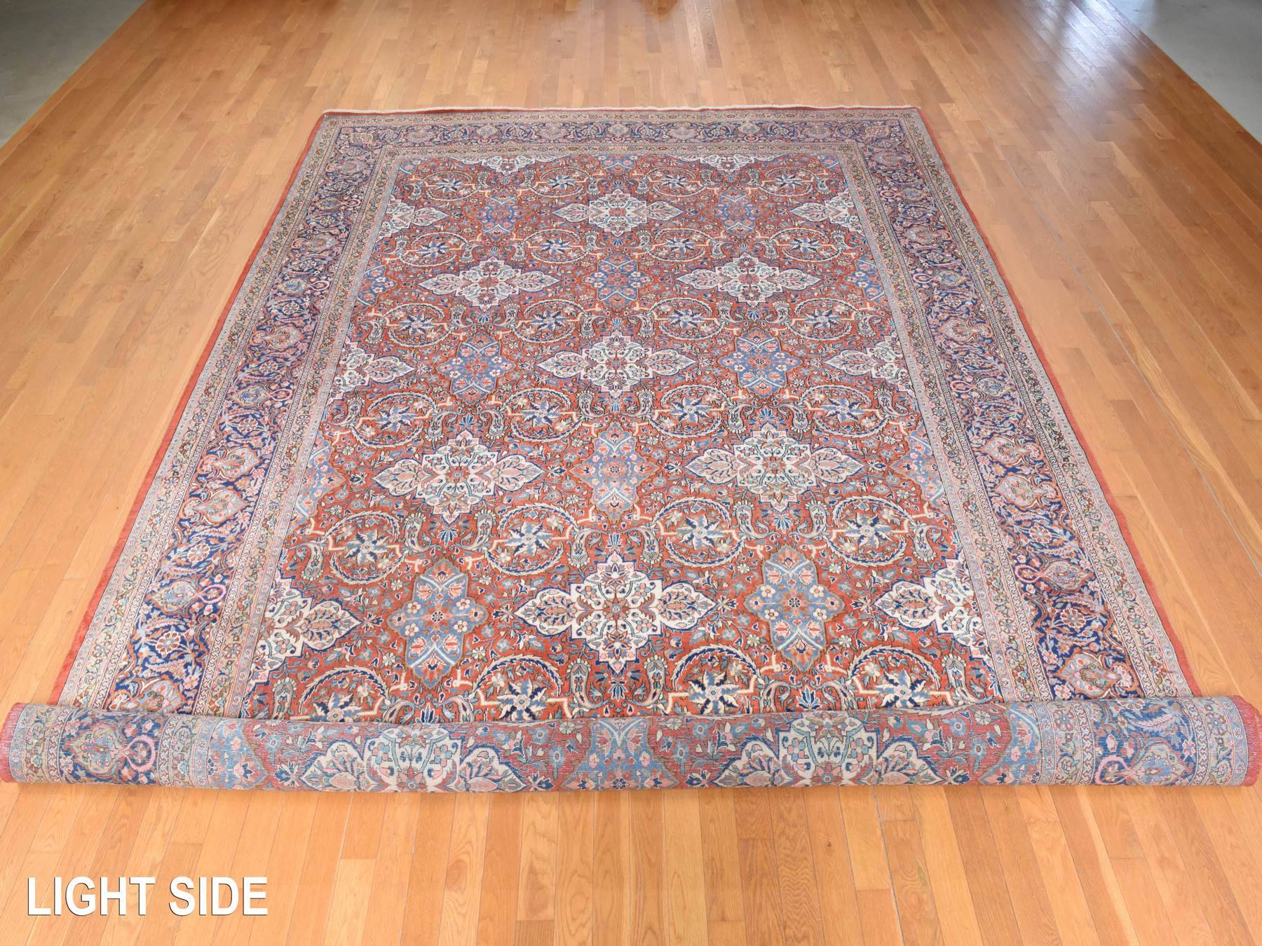 Persian Antique hand-knotted wool rug in Red, 10' x 16'8", SKU O078911 (view 3)